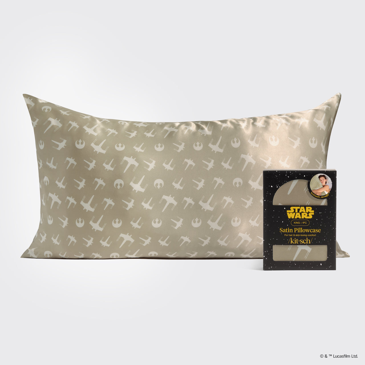 Star Wars™ & Kitsch Funda de almohada de satén de la Alianza Rebelde - King