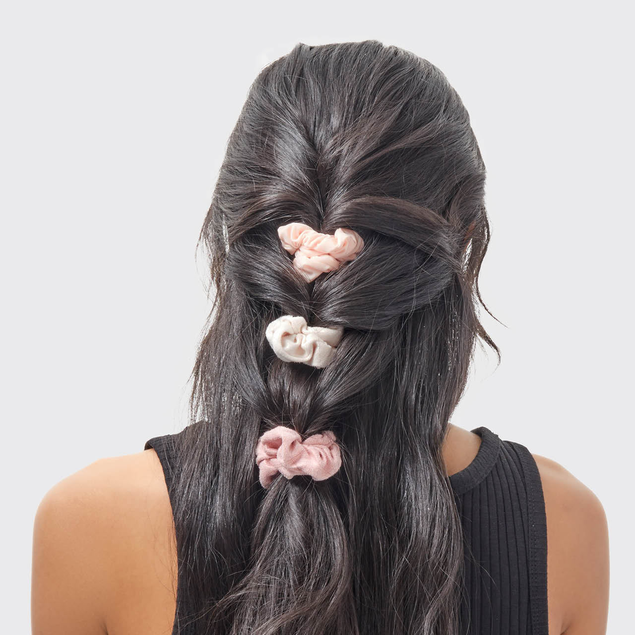 Set da 5 pezzi di scrunchies testurizzati assortiti - Terracotta