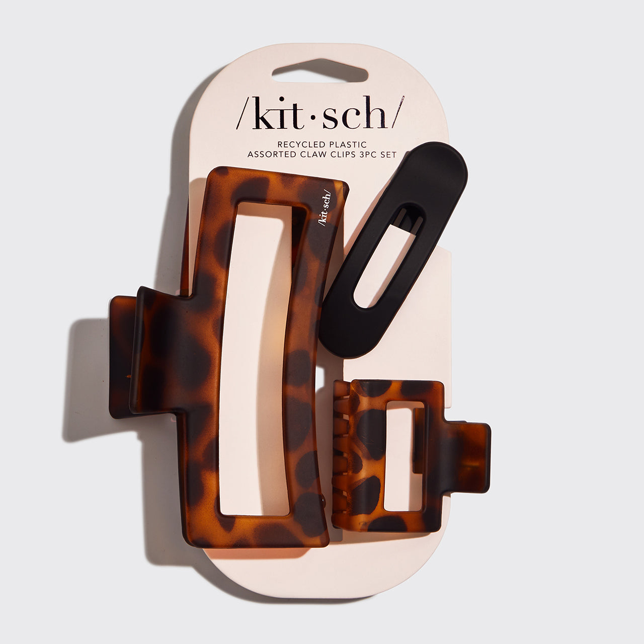 Assortimento di 3 fermagli per capelli rettangolari