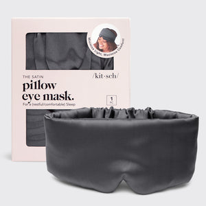 Kohle-Satin-Kissen-Augenmaske
