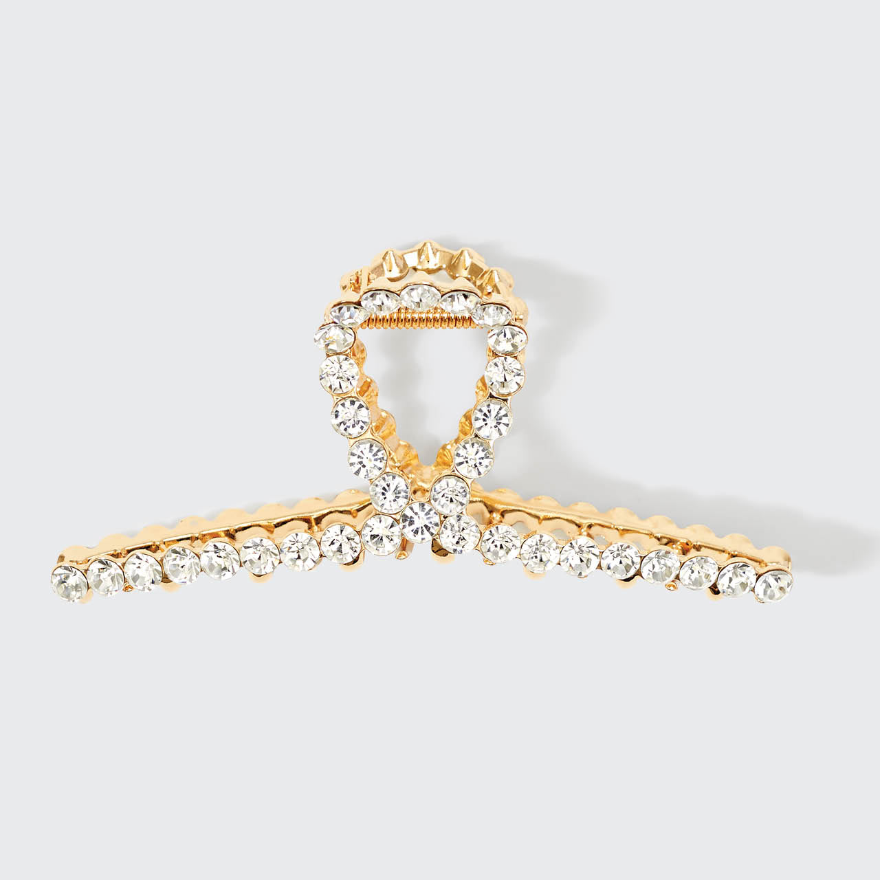 Clip à griffes en métal doré avec strass