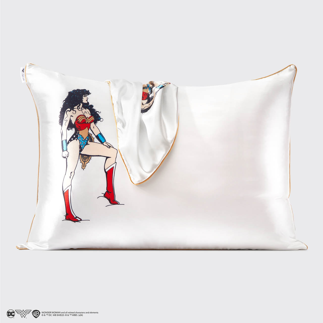 Kitsch x Wonder Woman Funda de almohada de satén - Believe In Wonder