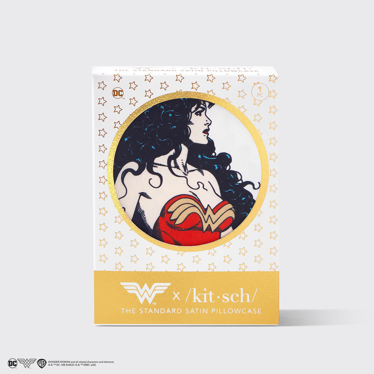 Kitsch x Wonder Woman Funda de almohada de satén - Believe In Wonder
