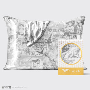 Kitsch x Wonder Woman Funda de almohada de satén - Comic Print