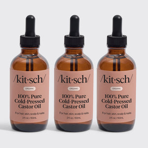 100% Pure Organic Koudgeperste Castorolie - 2oz - 3 Pack
