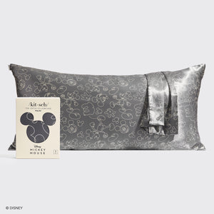 Kitsch x Mickey und Minnie Satin Kopfkissenbezug Mickey Magic - King