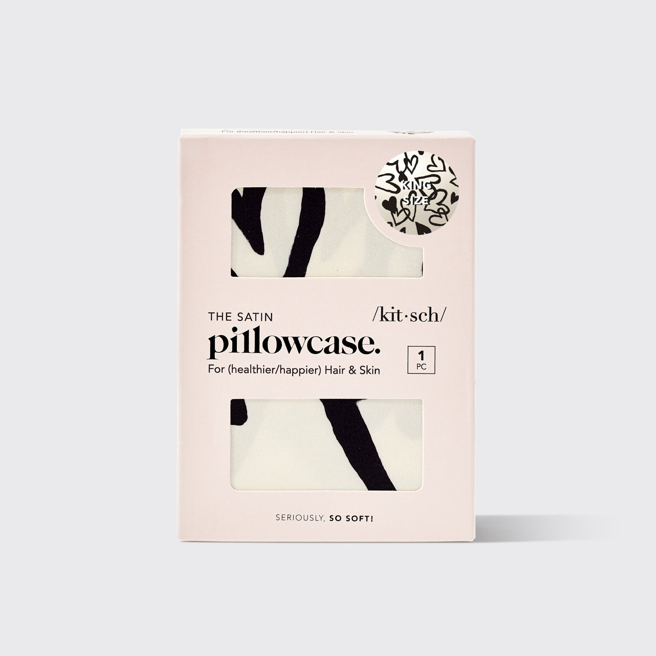 Funda de almohada de satén Corazón - King