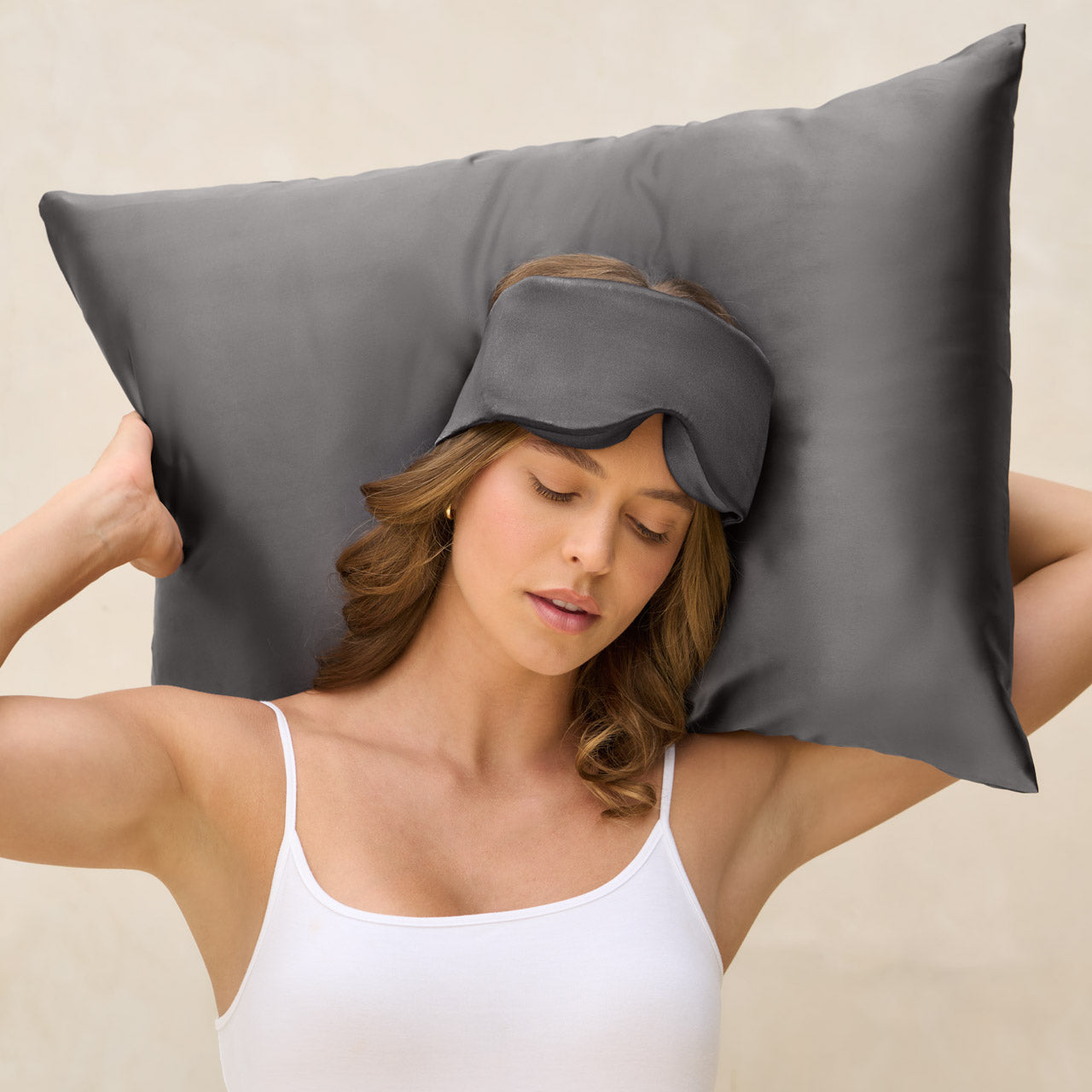 Masque de sommeil contour coussin teinte anthracite