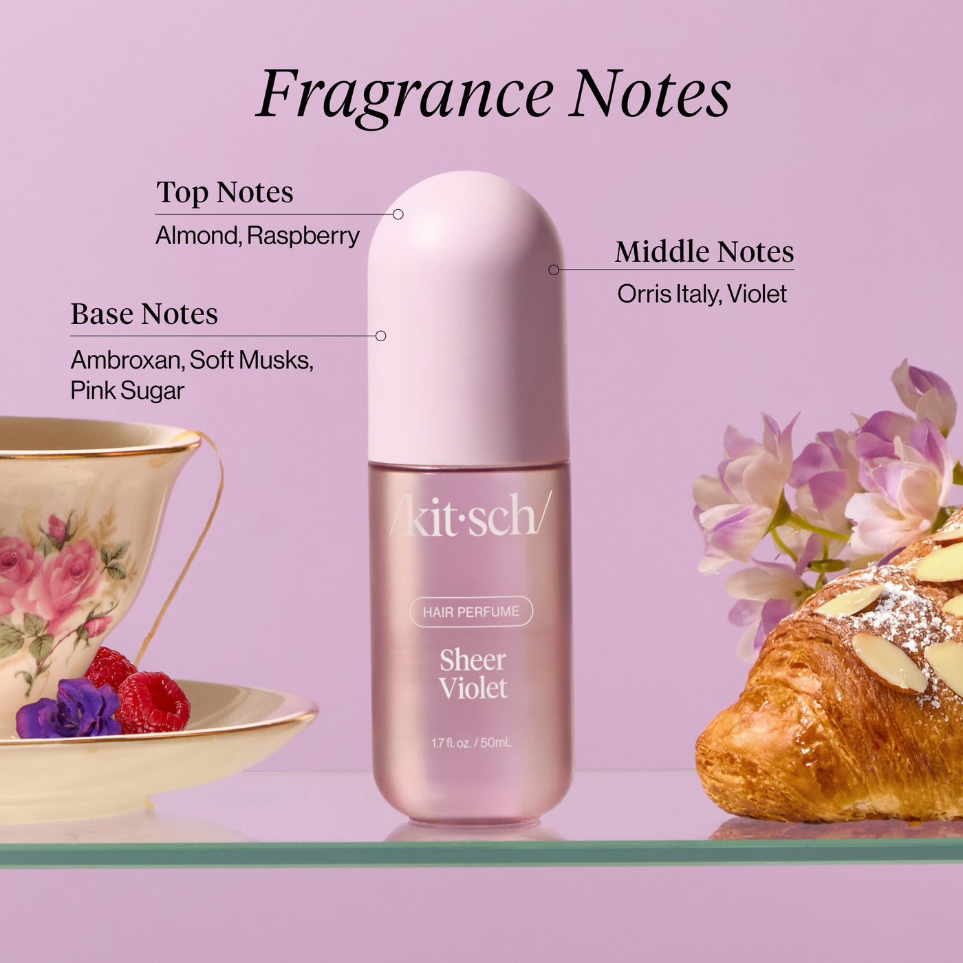 عطر الشعر البنفسجي الشفاف