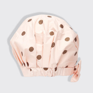 Cuffia da doccia - rosa con pois