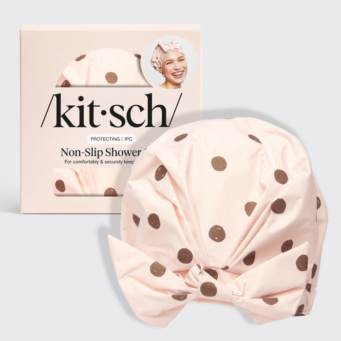 Touca de duche de luxo - Blush Dot