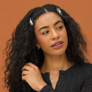 Fermagli per capelli ragno in metallo con strass