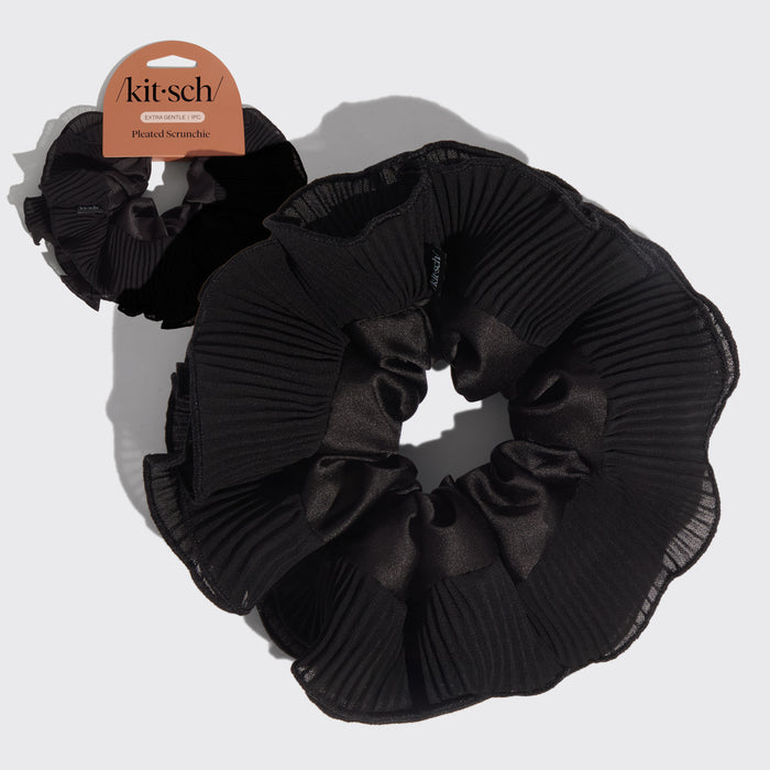 Scrunchie negro plisado de Halloween