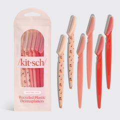 Coffret de 6 dermaplaners en plastique recyclé - Assortis Cherry Blossom