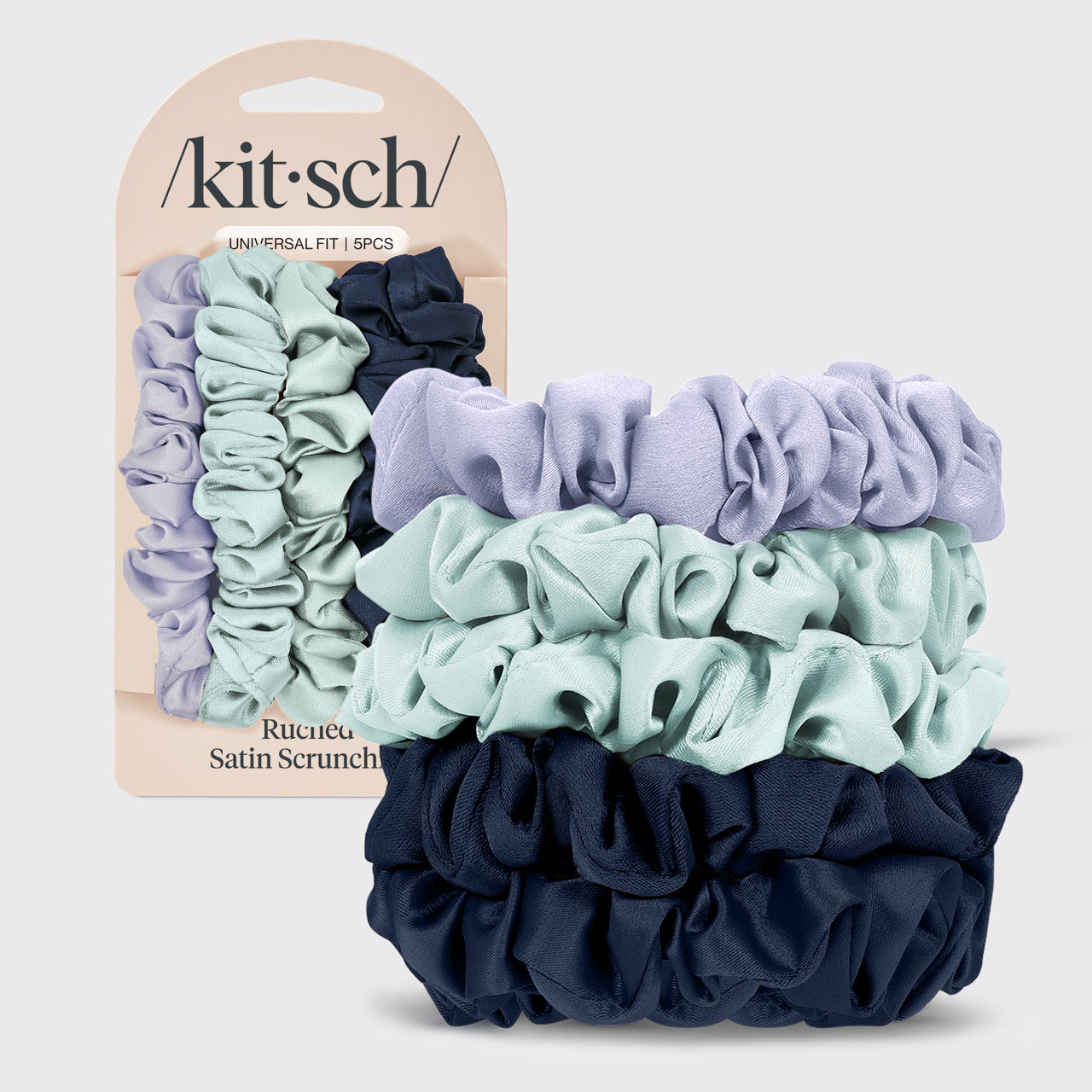 Set de 5 chouchous en satin froncé - Garden Bouquet
