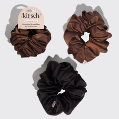 Chouchous oversize noir et chocolat