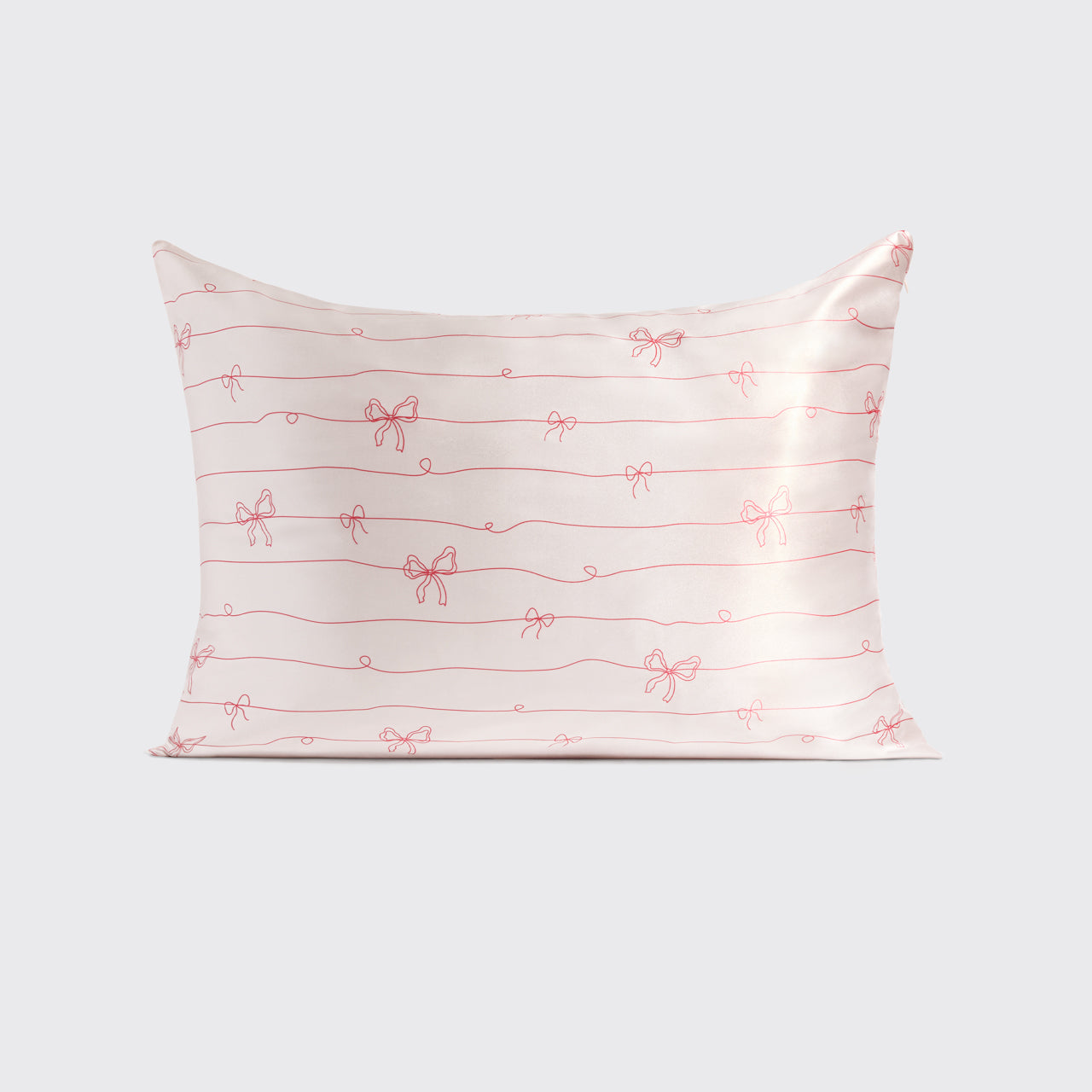 Satin Pillowcase in Striped Bows
