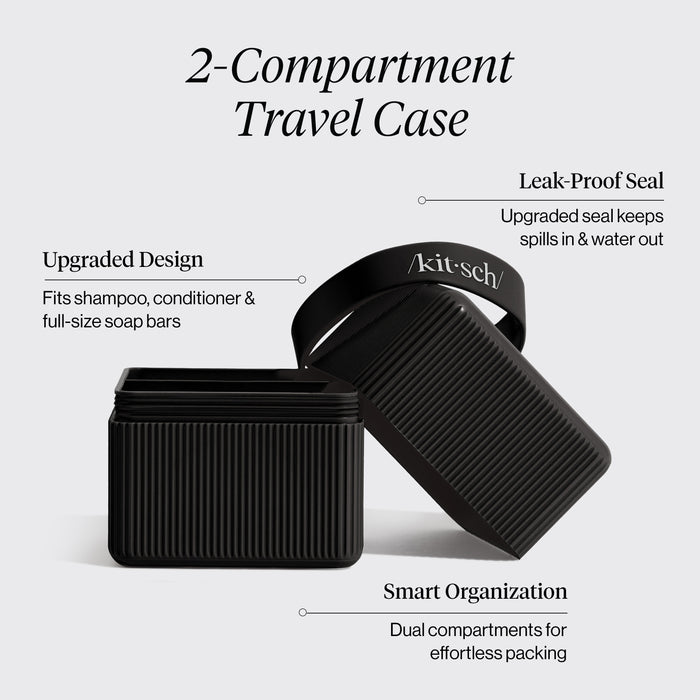 Trousse de voyage à 2 compartiments - Noir