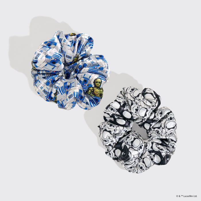 Star Wars™ & Kitsch Pillow Scrunchies® aus Satin - R2-D2 & Stormtroopers