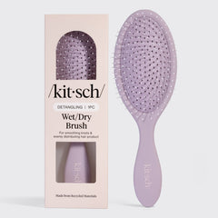 Cepillo violeta claro para cabello húmedo y seco