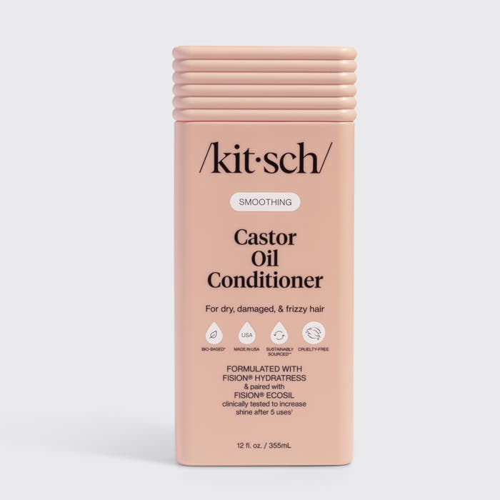 Kitsch Castor Oil Conditioner packaging on a light gray background