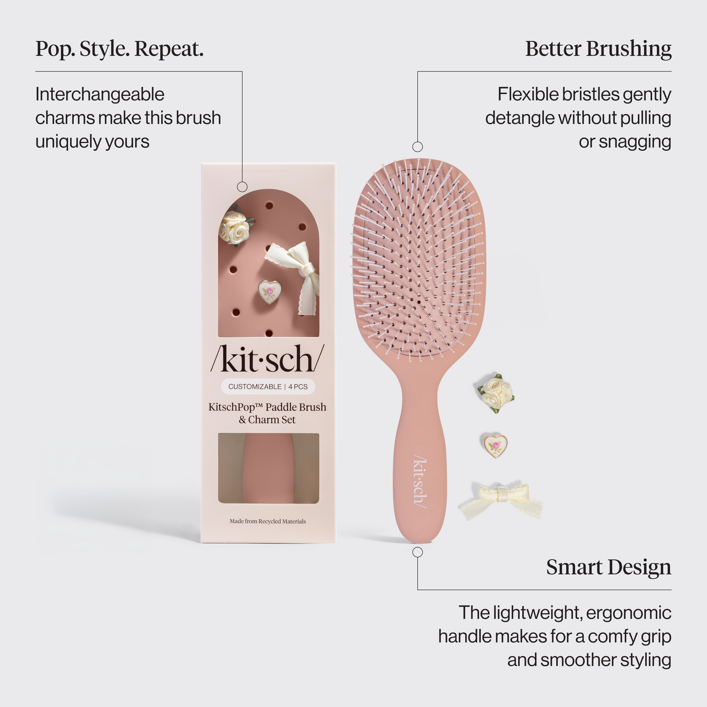 KitschPop™️ Paddle Brush in Terracotta