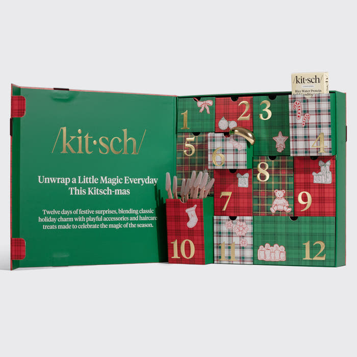 KITSCH Holiday Advent Calendar - open box, contents detail shot