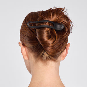 مشبك مخلب مسطح 2 قطعة منحني - أسود &amp; تورت