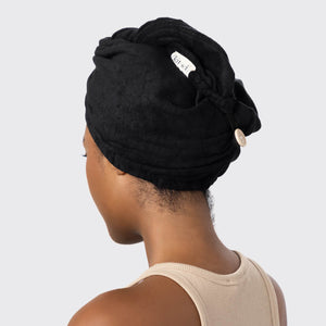 Asciugamano per capelli ecologico - Nero