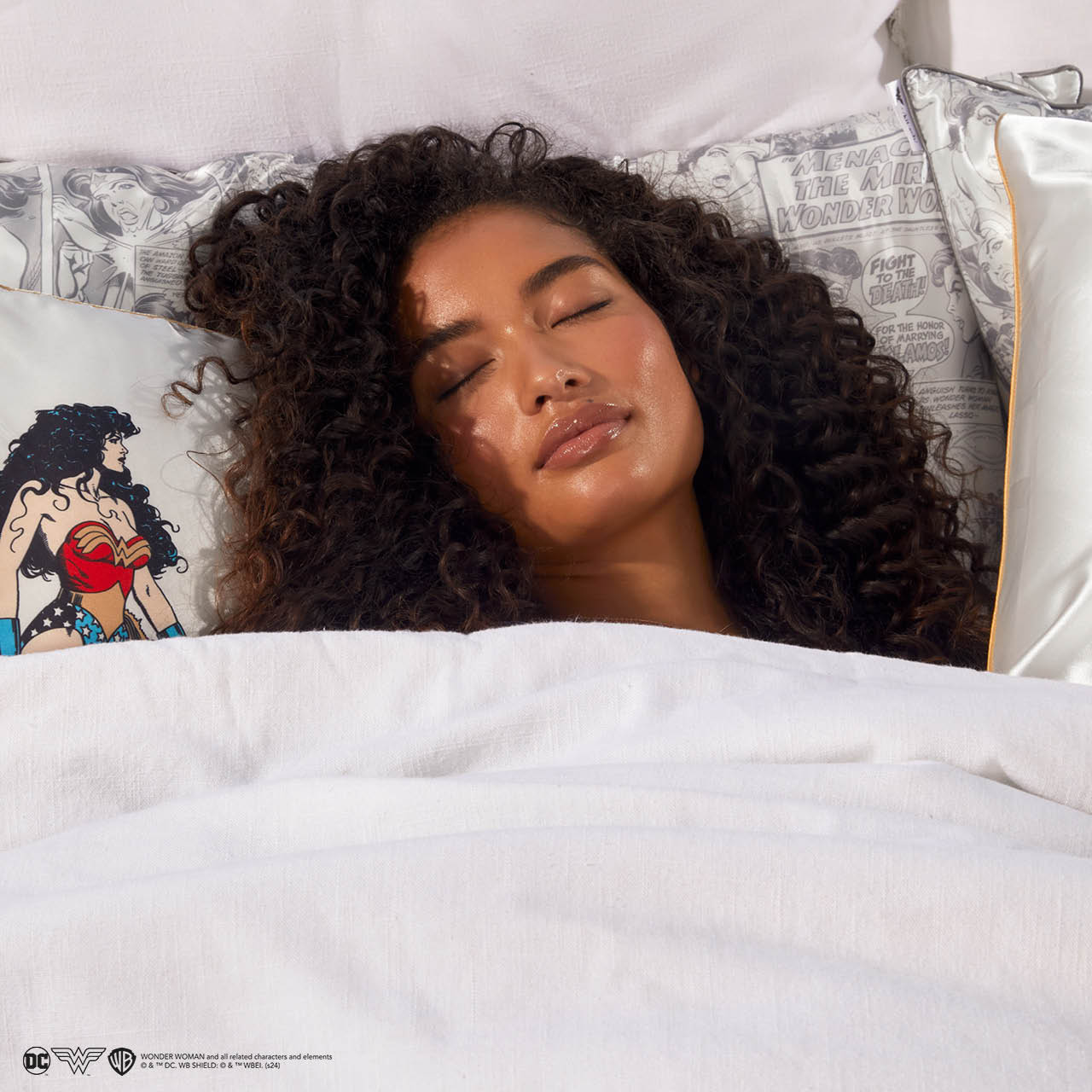 Wonder Woman x Kitsch Kopfkissenbezug - Comic Print | King