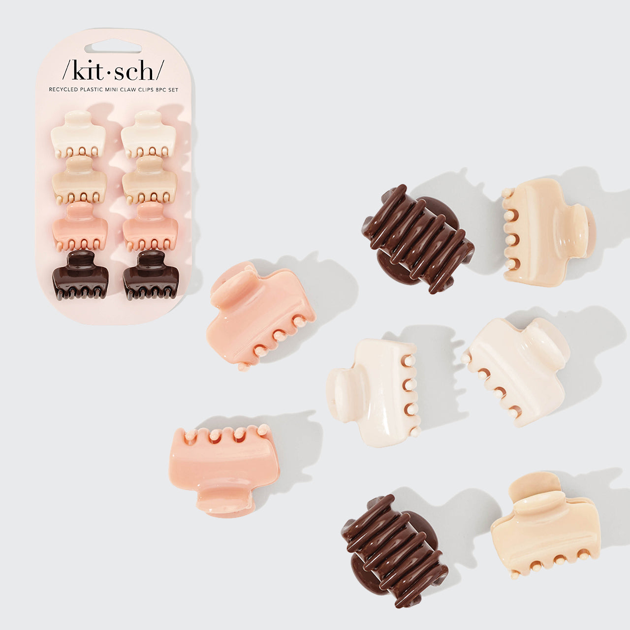 Rosewood Cloud Claw Clips 8pc Set - Mini