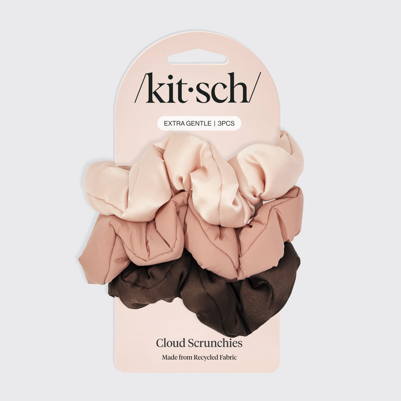3-Delige set wolkjes van gerecyclede stof - rozenhout