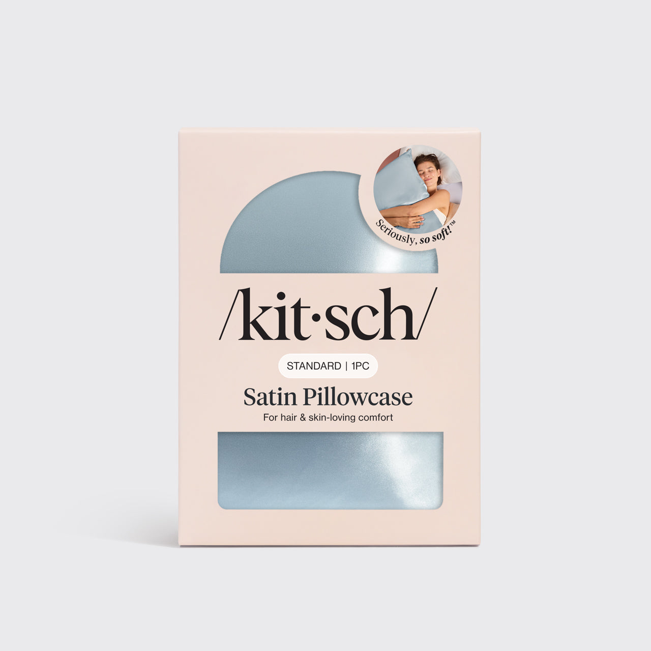 Satin Pillowcase in Haze Blue