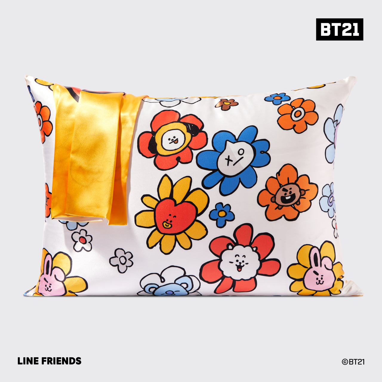 Taie d'oreiller en satin Kitsch x BT21 - CHIMMY