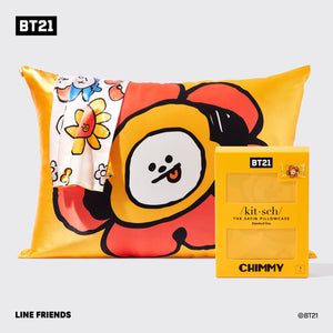 Taie d'oreiller en satin Kitsch x BT21 - CHIMMY