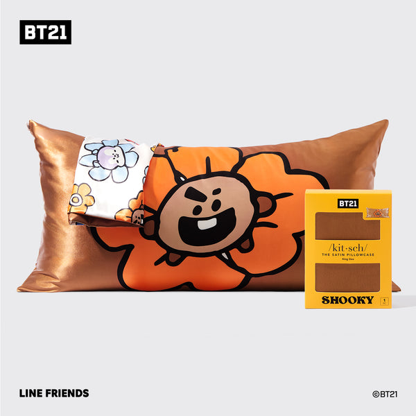 Kitsch x BT21 SHOOKY King Satin Pillowcase — hero
