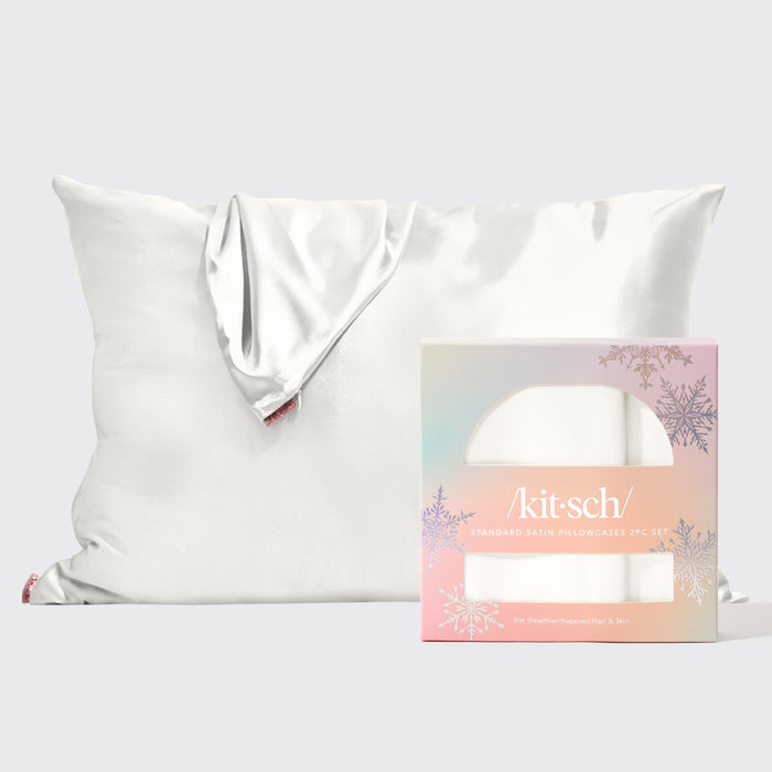 Limited Edition Ivory Satin Pillowcases 2pc Set - Standard