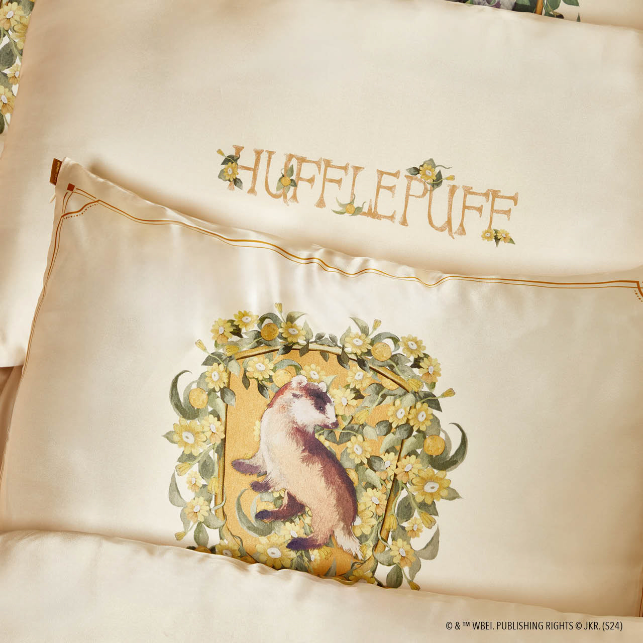 Harry Potter x Kitsch Federa di raso - Tassorosso
