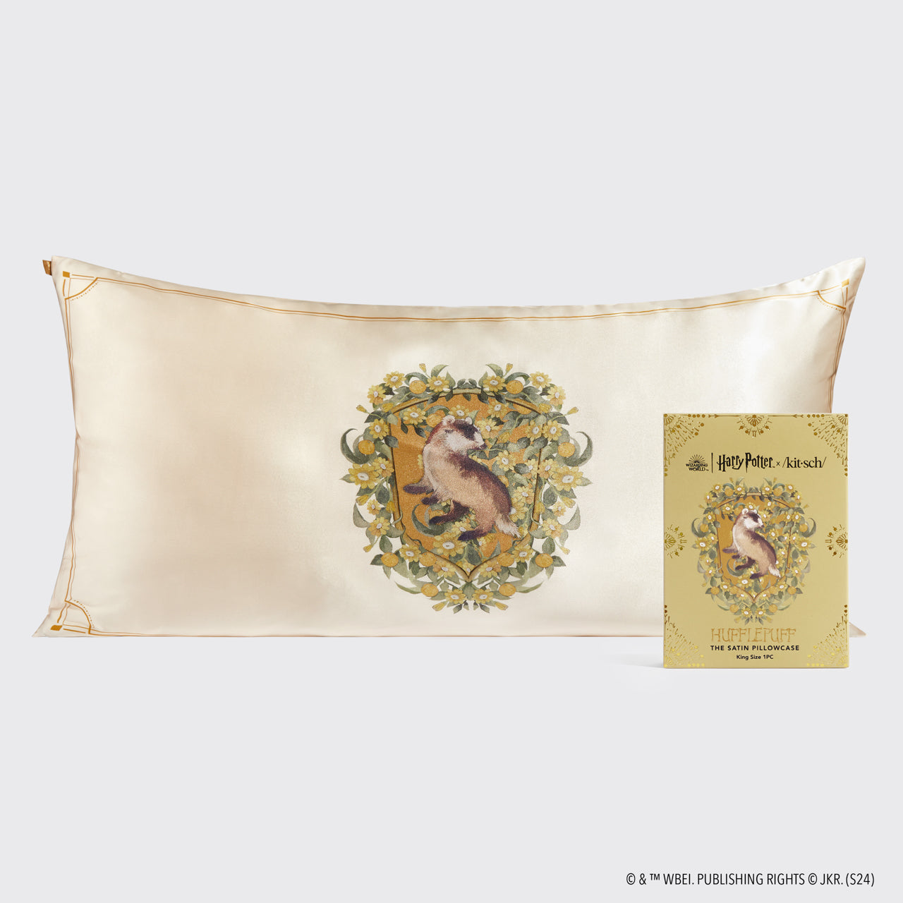 Harry Potter x Kitsch Federa di raso - Tassorosso