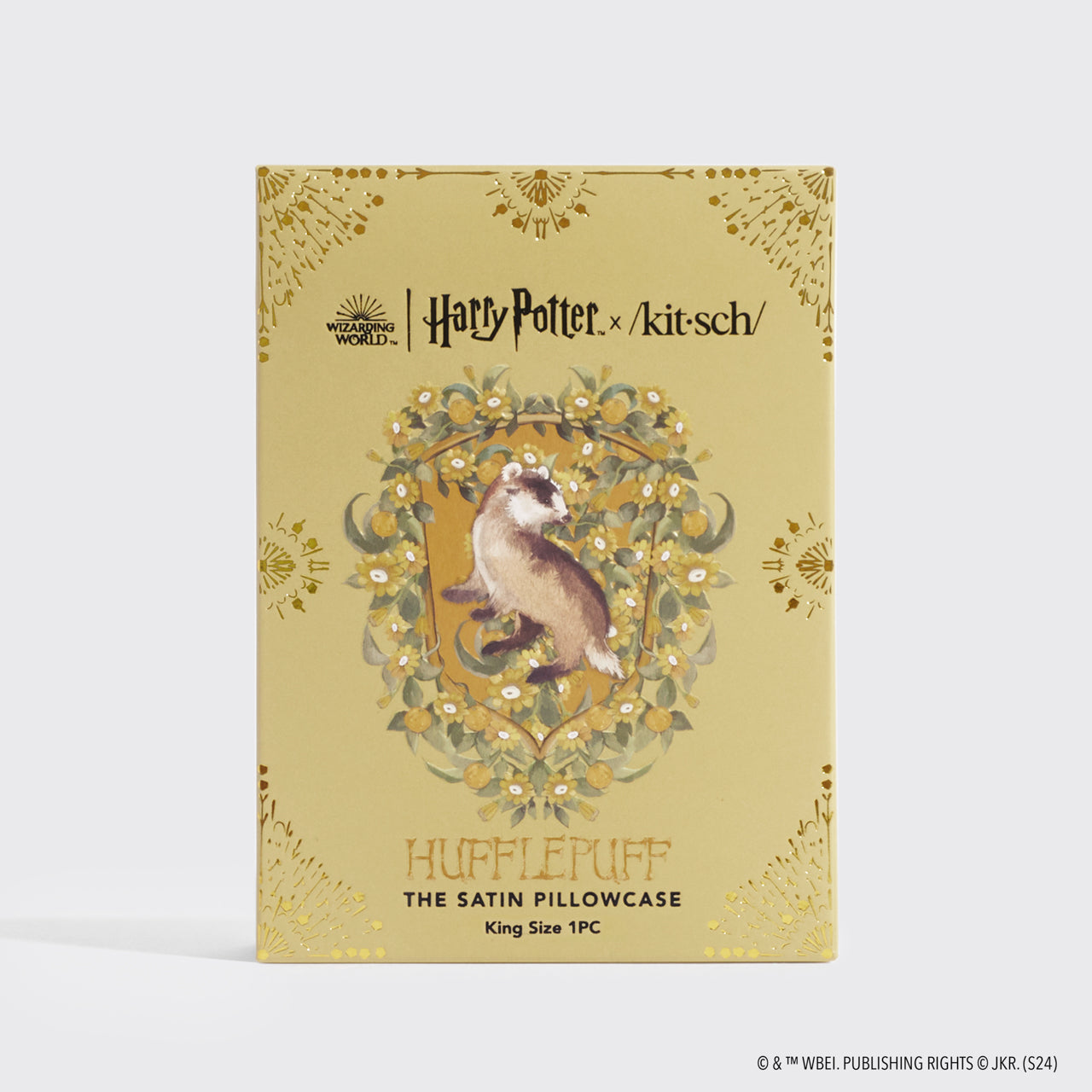 Harry Potter x Kitsch Federa di raso - Tassorosso