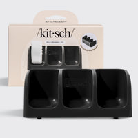 Zelflozend zeepbakje - Zwart