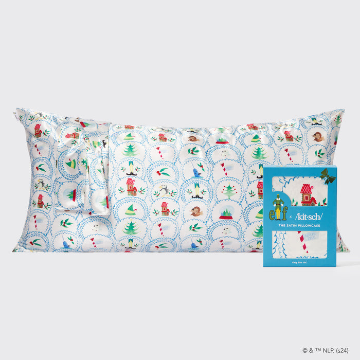 Elf x Kitsch Funda de almohada de satén - Polo Norte