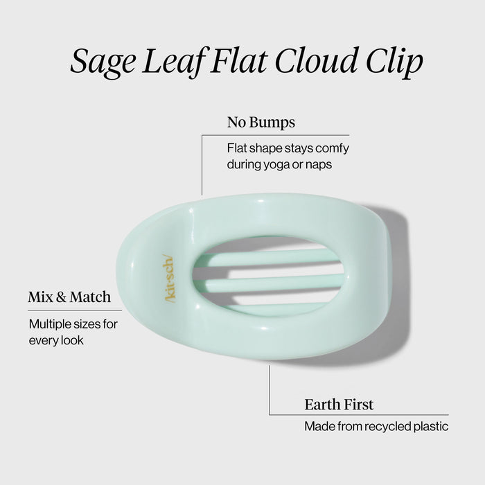 Flacher Wolkenclip - Salbeiblatt | Klein