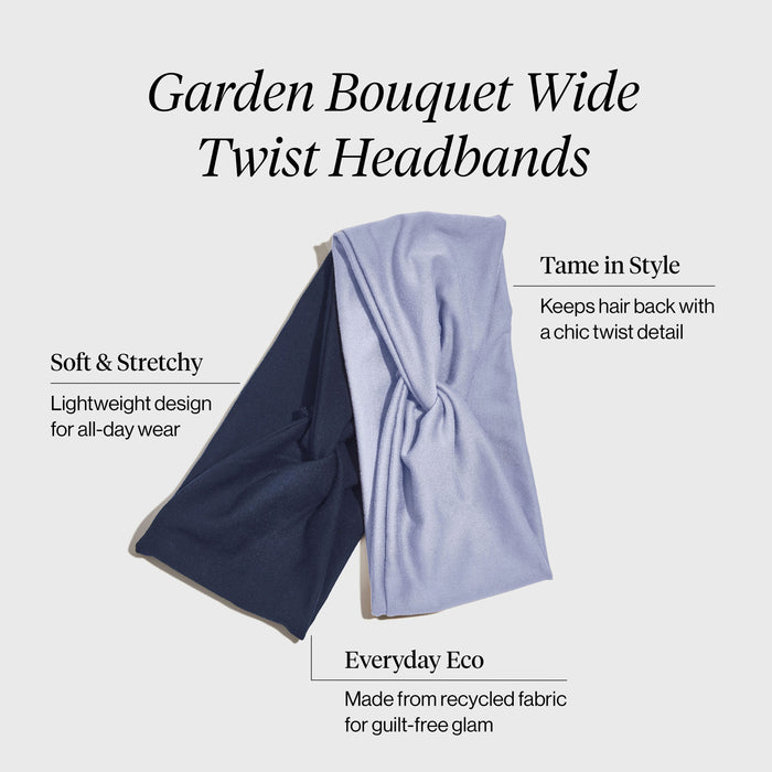 Stretchy Twist Stirnbänder 2pc Set- Garten Bouquet
