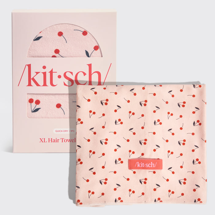 Haartuch Wrap XL - Kirsche