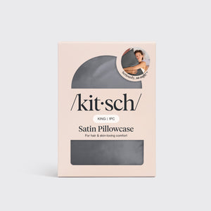 Satin Pillowcase in Charcoal - King
