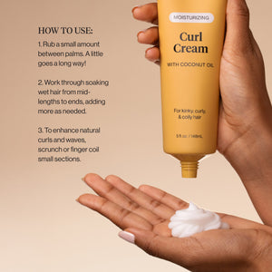 KITSCH Moisturizing Curl Cream — how to use