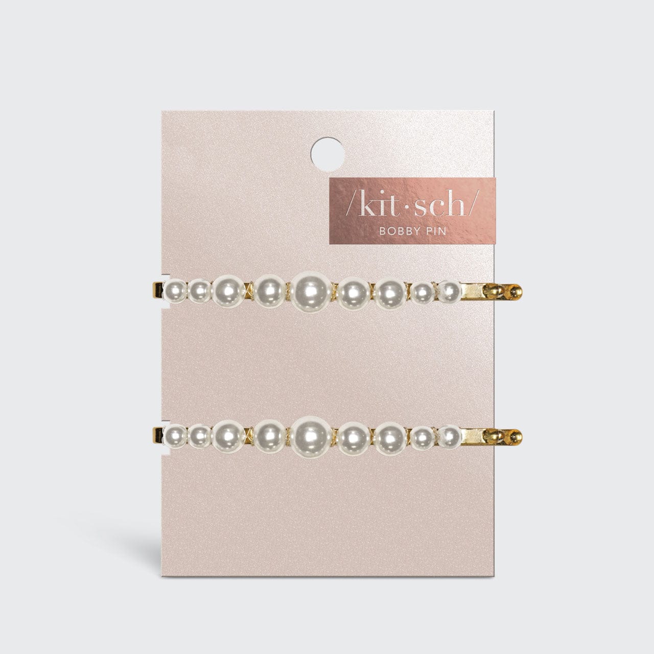 Pearl Bobby Pins 2pc - Gold