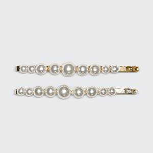 Pearl Bobby Pins 2pc - Gold